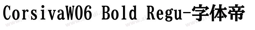 CorsivaW06 Bold Regu字体转换
